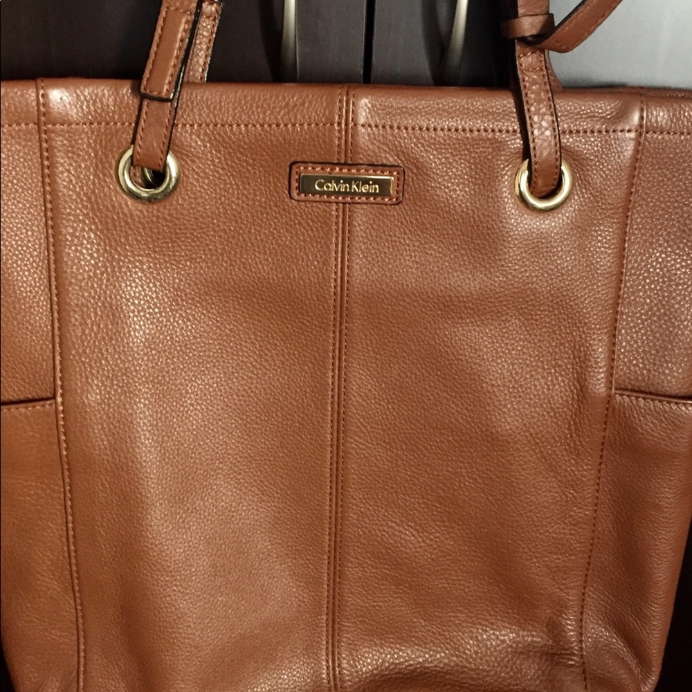 Calvin Klein leather tote bag